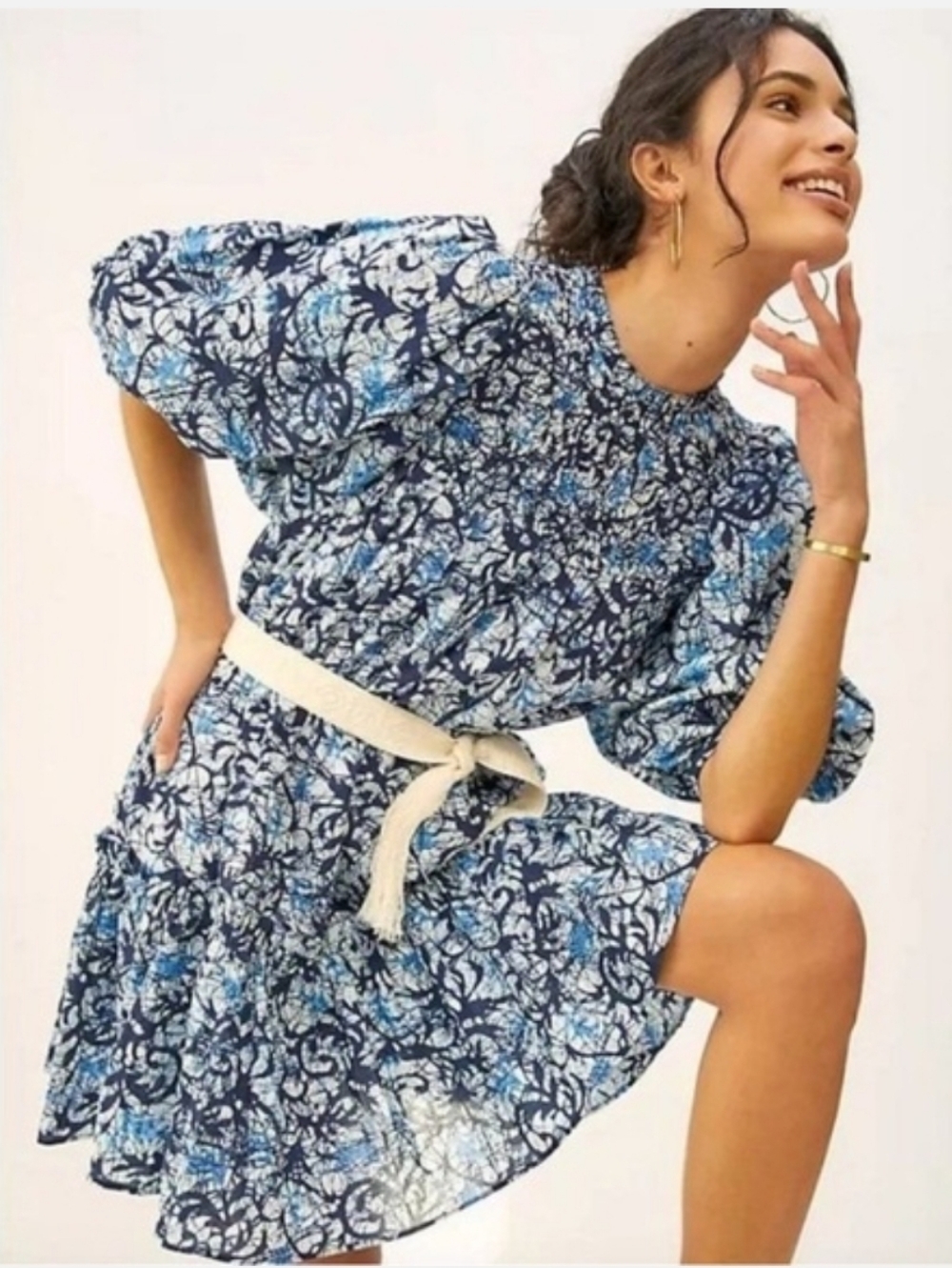Anthro Love The Label Andrea Puff Sleeve Dress